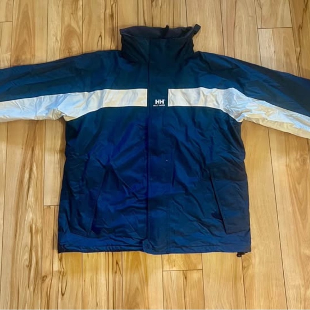 Helly Hansen Men's Navy and White Ski Jacket